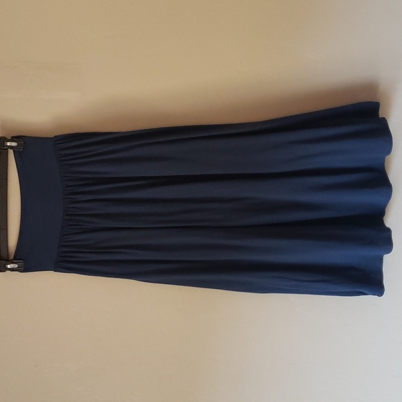 Hill Skirts Hill Favorite Knit Maxi Skirt In Navy